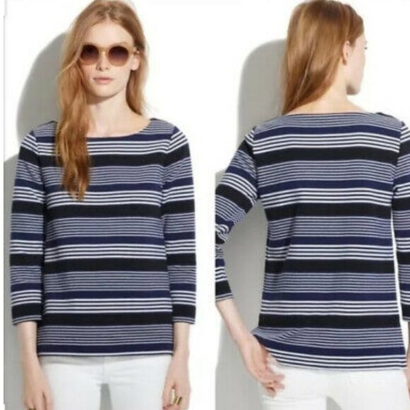 Madewell Gallerist Ponte striped top - Picture 1 of 7
